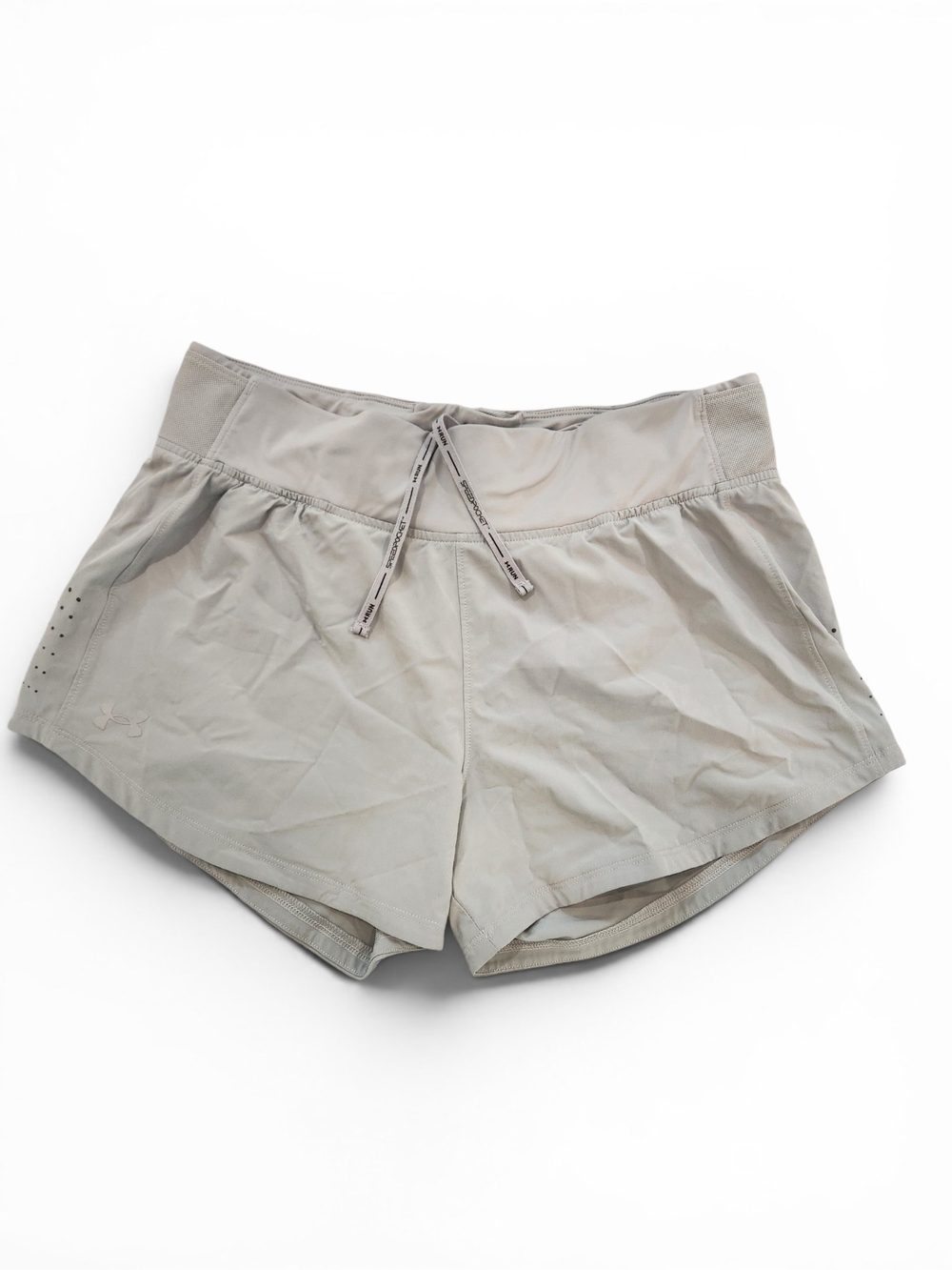 Under Armour Women's Light Taupe Athletic Running Shorts
